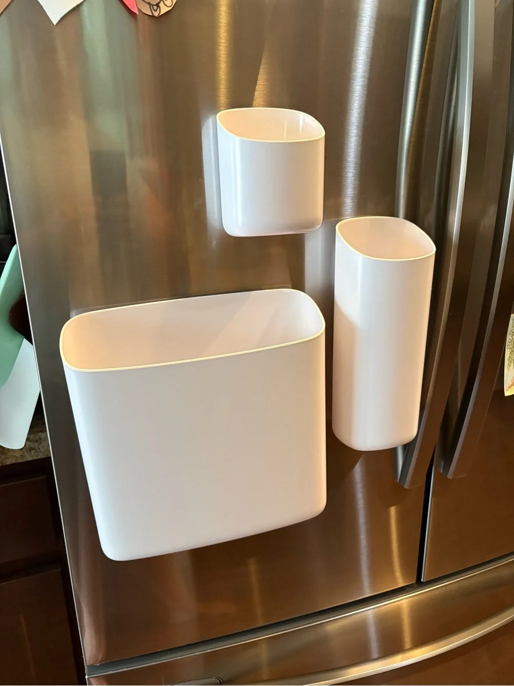 Magnetic White Kitchen Storage Set - 3-Piece